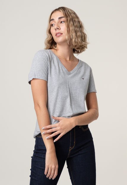 Camiseta Gris Tommy Hilfiger