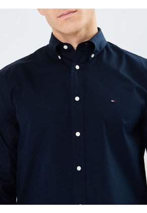 Camisa Azul Flex Poplin Tommy Hilfiger