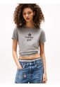 Camiseta Gris De Corte Regular Tommy Girl Tommy Jeans de Tommy Hilfiger
