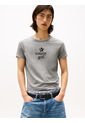 Camiseta Gris De Corte Regular Tommy Girl Tommy Jeans de Tommy Hilfiger