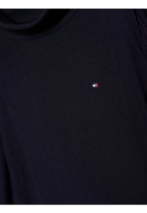 Camiseta Azul Con Cuello Alto Para Niña Tommy Hilfiger