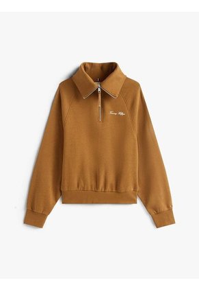 Saco Beige De Punto Interlock Tommy Hilfiger