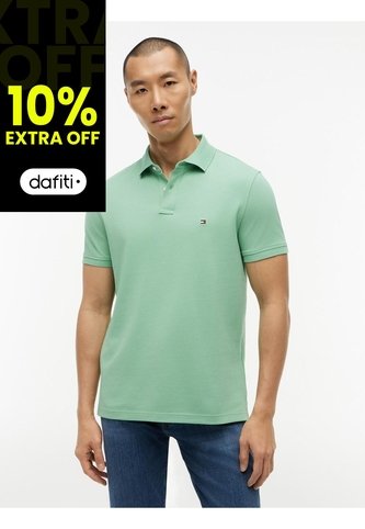 Polo Verde 1985 De Corte Regular Tommy Hilfiger Tommy Hilfiger