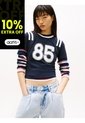 Camiseta Multicolor Slim De Punto Aterciopelado Con Logo Tommy Jeans de Tommy Hilfiger