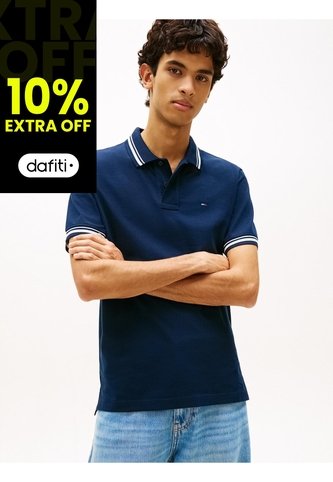 Polo Multicolor De Corte Regular Ribeteado Con Logo Tommy Jeans Tommy Hilfiger