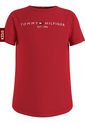 Camiseta Niña Manga Corta Rojo Esencial Tommy Hilfiger de Tommy Hilfiger
