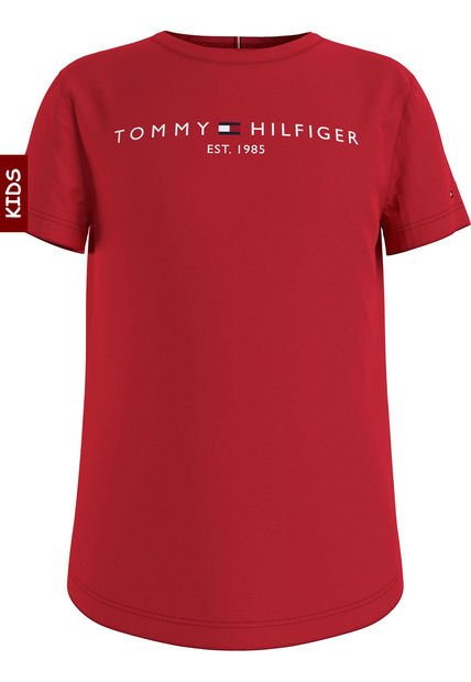 Camiseta Niña Manga Corta Rojo Esencial Tommy Hilfiger