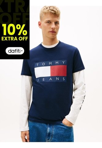 Camiseta Multicolor De Corte Regular Con Logo Estampado Tommy Jeans Tommy Hilfiger