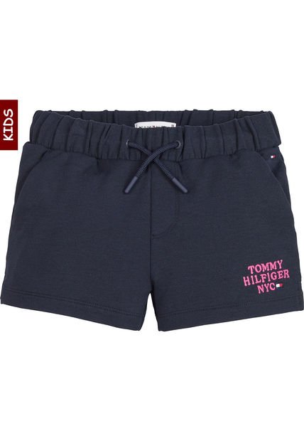 Bermudas De Chándal Con Logo Bordado Niña Azul Tommy Hilfiger