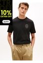 Camiseta Negra Con Logo Gráfico Redondo Tommy Hilfiger de Tommy Hilfiger