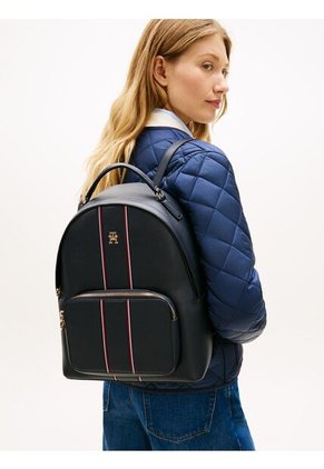 Morral Azul Texturizada Con Cinta Distintiva Tommy Hilfiger