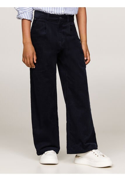 Pantalón Azul Chino De Pana Con Pierna Ancha Tommy Hilfiger