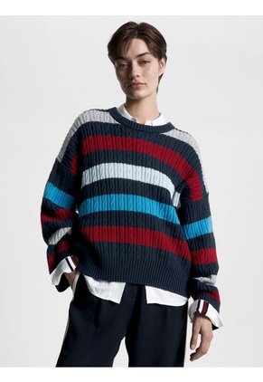 Saco Con Estampado De Rayas Tommy Hilfiger