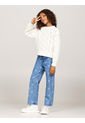 Saco Blanco Niña Tejido Amplio De Punto Calado Tommy Hilfiger de Tommy Hilfiger