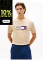Camiseta Beige De Punto Con Cuello Redondo Tommy Hilfiger de Tommy Hilfiger