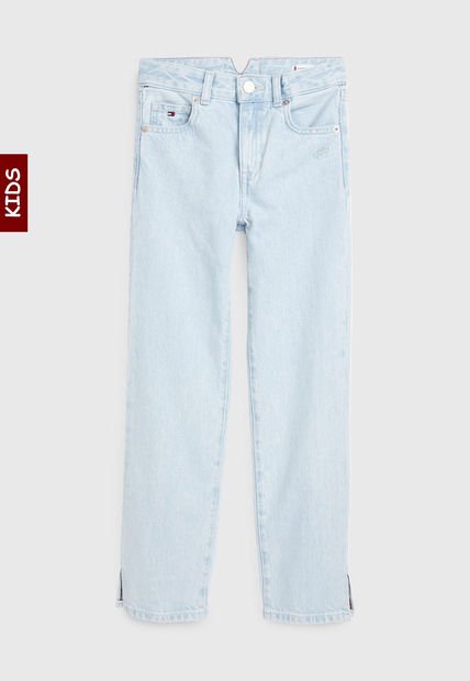 Vaqueros Girlfriend Con Efecto Desteñido Niña Azul Tommy Hilfiger