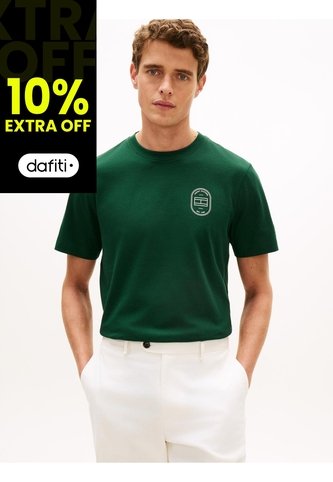 Camiseta Verde Con Logo Gráfico Redondo Tommy Hilfiger Tommy Hilfiger