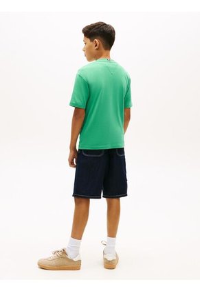 Camiseta Verde Con Logo Gráfico 3D Tommy Hilfiger