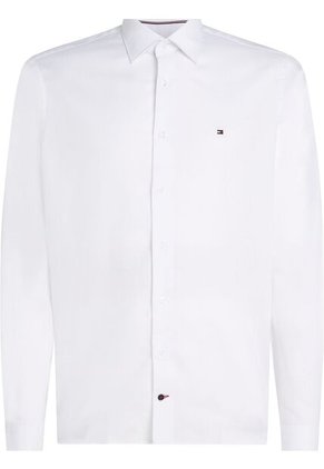 Camisa Blanca Twill De Manga Larga Tommy Hilfiger