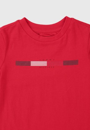 Camiseta Rojo-Azul Navy-Blanco Tommy Hilfiger Kids