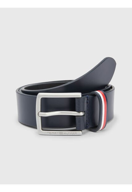 Cinturón De Niño Piel Con Hebilla Cuadrada Unisex Azul Tommy Hilfiger