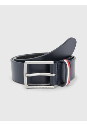 Cinturón De Niño Piel Con Hebilla Cuadrada Unisex Azul Tommy Hilfiger