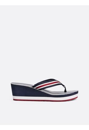 Sandalias Negro De Plataforma Con Tiras Distintivas Tommy Hilfiger