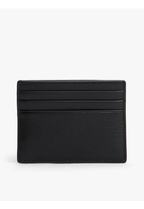 Tarjetero Negro De Cuero De Estilo Casual Tommy Hilfiger