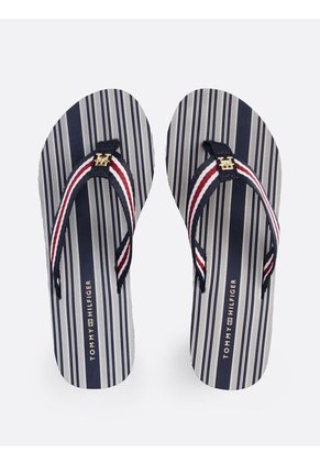 Sandalias Negro De Plataforma Con Tiras Distintivas Tommy Hilfiger