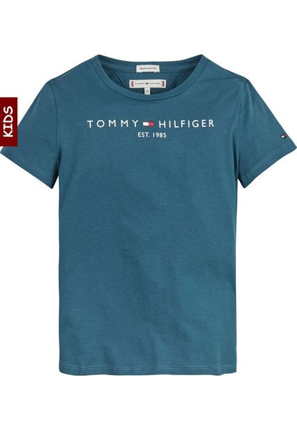 Camiseta Niña Essential De Algodón Orgánico Verde Tommy Hilfiger