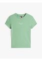 Camiseta Verde Claro De Punto Con Logo Y Corte Slim Tommy Jeans de Tommy Hilfiger