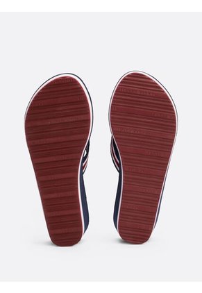 Sandalias Negro De Plataforma Con Tiras Distintivas Tommy Hilfiger