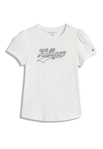 Camiseta Blanca De Manga Corta Con Logo Script Tommy Hilfiger Tommy Hilfiger