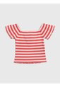 Camiseta Rosada A Rayas Con Escote Hombros Descubiertos Tommy Hilfiger de Tommy Hilfiger