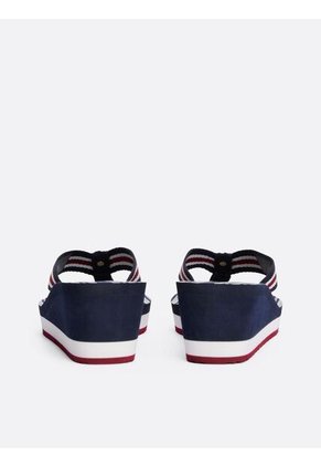 Sandalias Negro De Plataforma Con Tiras Distintivas Tommy Hilfiger