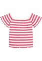 Camiseta Rosada A Rayas Con Escote Hombros Descubiertos Tommy Hilfiger de Tommy Hilfiger