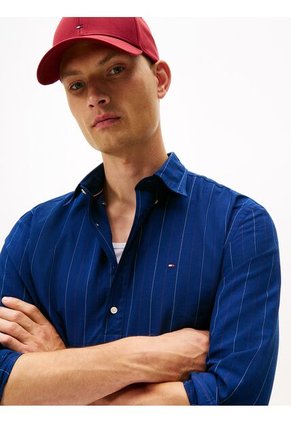 Camisa Azul Oscuro Oxford Popover De Corte Relaxed Tommy Hilfiger