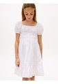 Vestido Blanco Para Niña De Manga Corta Farol Tommy Hilfiger de Tommy Hilfiger