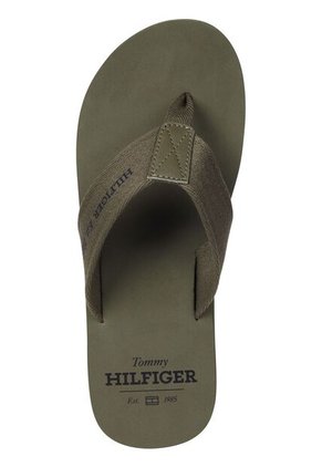 Sandalias Verde Con Logo En Tiras Tommy Hilfiger