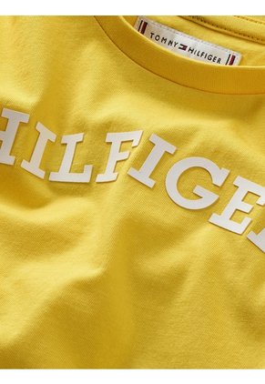 Camiseta Amarilla Manga Corta Con Logo Monotipo Tommy Hilfiger