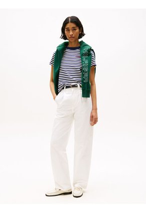 Pantalón Blanco Chino Náutico Hilfiger Regular Tommy Hilfiger