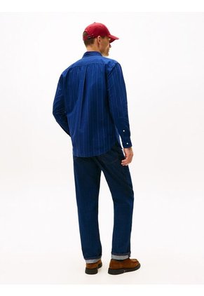 Camisa Azul Oscuro Oxford Popover De Corte Relaxed Tommy Hilfiger