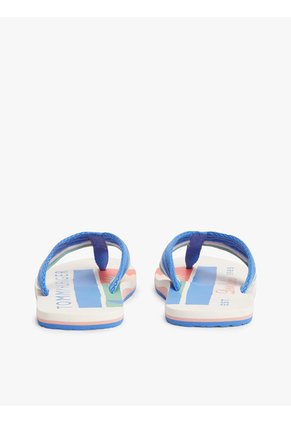 Sandalias Azul Con Tira Trenzada A Rayas Tommy Hilfiger