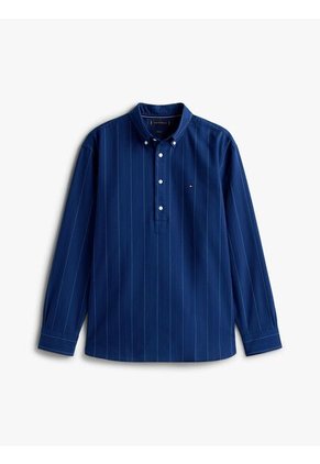 Camisa Azul Oscuro Oxford Popover De Corte Relaxed Tommy Hilfiger
