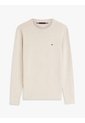Saco Beige De Cuello Redondo Con Logo Bordado Tommy Hilfiger de Tommy Hilfiger