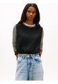 Blusa Negra Sin Mangas Con Lazada En Mezcla De Lino Tommy Jeans de Tommy Hilfiger