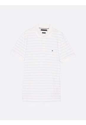 Polo Blanco De Corte Regular Tommy Hilfiger