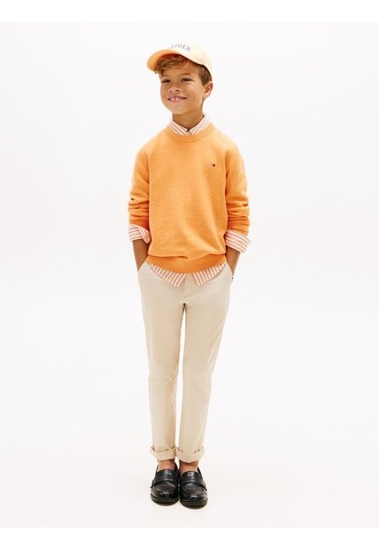 Pantalón Beige Para Niño Chino Essential 1985 Regular Tommy Hilfiger