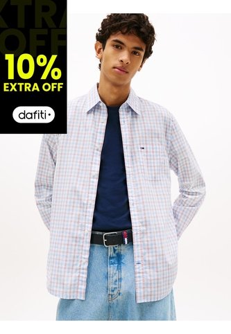 Camisa Multicolor De Popelín Con Diseño De Cuadros Tommy Jeans Tommy Hilfiger