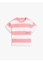 Camiseta Roja Para Niña Essential Holgada De Rayas Con Logo Tommy Hilfiger de Tommy Hilfiger